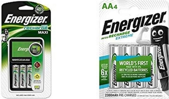 Productafbeelding Energizer Herladen Maxi (4 Pcs., AA, 2000 mAh, Oplaadbare batterijen + lader)