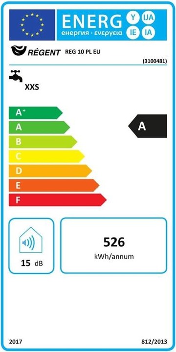 Label énergétique Regent REG 10 PL EU