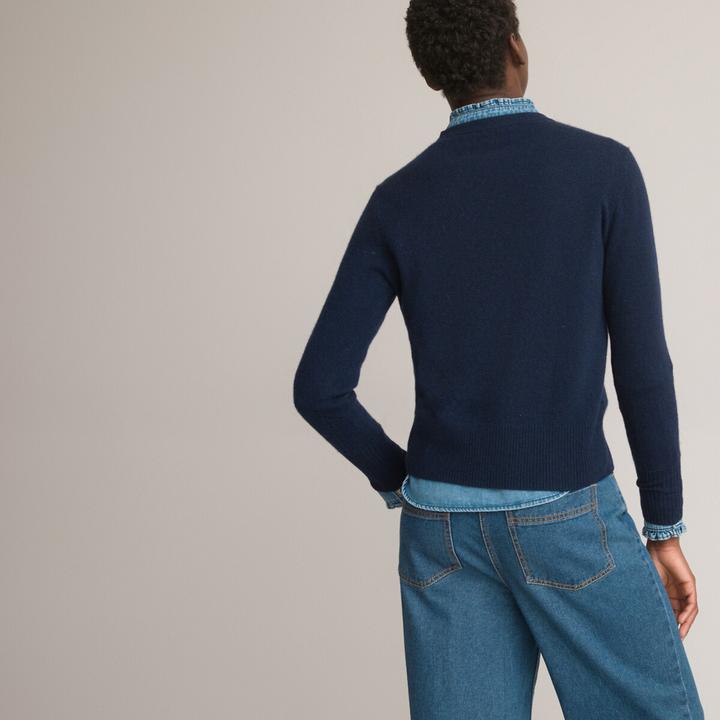 Immagine prodotto La Redoute Collections Maglia con scollo rotondo a maglia fine in cashmere (XL)