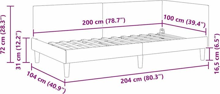 Actual product image vidaXL Eckbettgestell