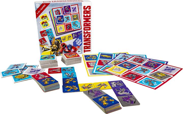 Actual product image Selecta Spielzeug Transformers 3in1 Memo Lotto Domino (German, French, Norwegian, Polish, Finnish, Danish, Swedish, English)
