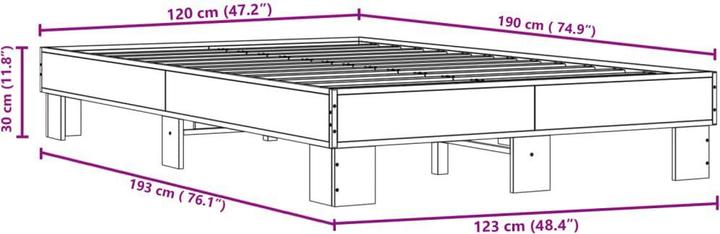 Image du produit vidaXL Bettgestell (120 x 190 cm)