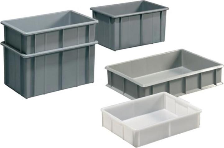 Actual product image Mauser Transport stacking container angular 37.0 l PE grey L503xW340xH257mm