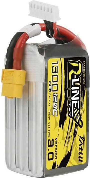 Productafbeelding Gens Ace Lipo Pack Tattu FPV 1300mAh 22.2V 120C 6S1P(XT60) (22.20 V, 1300 mAh)