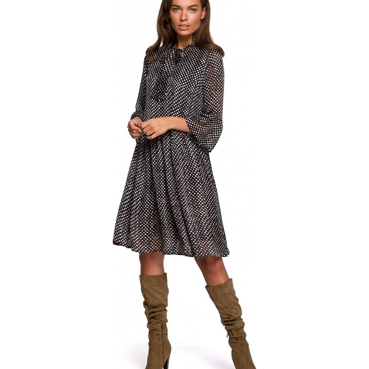 Stylove, Damen, Kleider, Alltagskleid, Schwarz, (L)