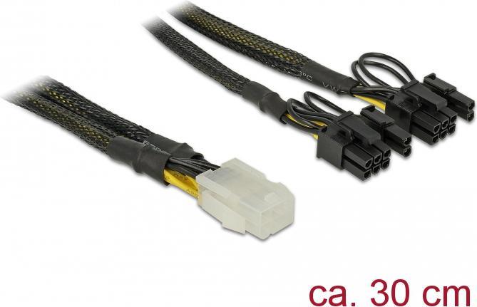 Actual product image Delock 6Pin to 2x 8Pin or 2x 6Pin power adapter