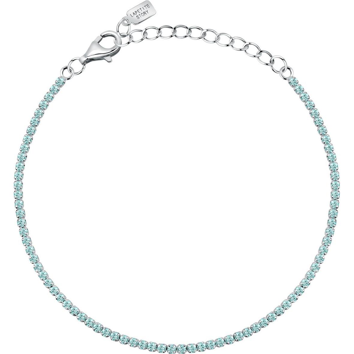 La Petite Story, Armschmuck, Silver tennis bracelet with light blue zircons Silver LPS05AWV35, (16 cm, 925er Silber)