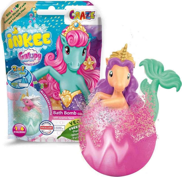 Actual product image Craze Inkee overshoot bathing balls Galupy Mermaid