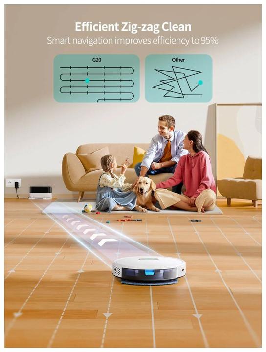 Actual product image Honiture G20 Robot Vacuum Cleaner (4500 Pa, Wiping cloth)