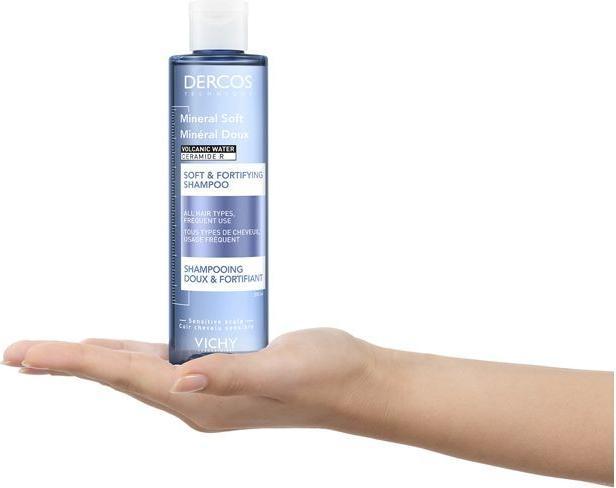 Actual product image Vaseline Vichy - Dercos - Gentle and restorative mineral shampoo for frequent washing 200ml (200 ml, Liquid shampoo)