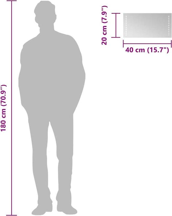 Immagine prodotto vidaXL Spiegel (40 x 90 cm)