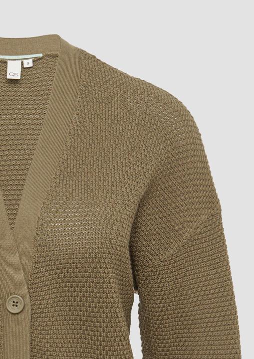 Produktbild S.Oliver Strickjacke Strickjacke mit Strukturmuster und Knöpfen (XXL)