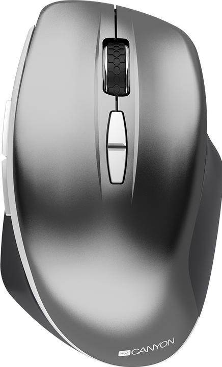 Productafbeelding Canyon Draadloze optische muis met blauwe LED sensor MW-21, met 7 knoppen, donkergrijs (Draadloze)