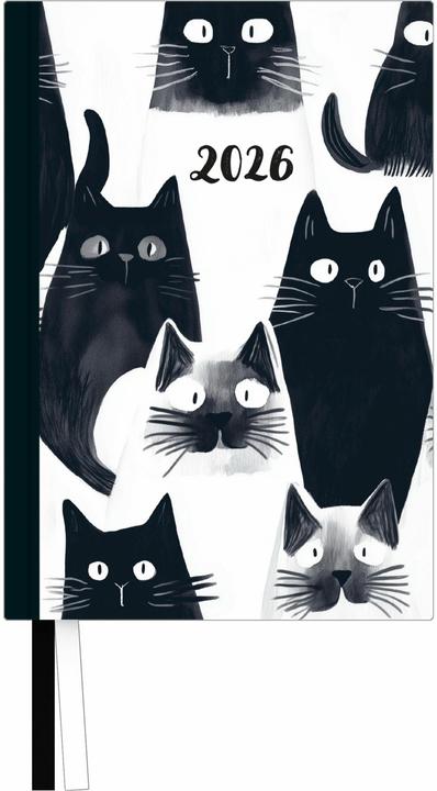 Immagine prodotto Taschenkalender »Cats« 2026 - Terminplaner mit Wochenkalendarium - Format 11,3 x 16,3 cm (1 settimana / 2 pagine)