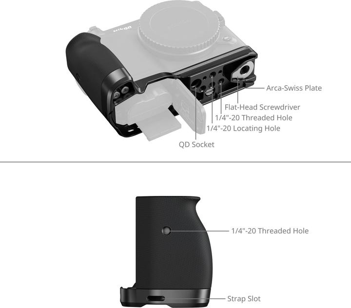 Produktbild SmallRig 5466 L-Shaped Mount Plate with Silicone Handle for Nikon ZR