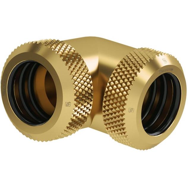 Barrow Multi-Link Adapter 90 Grad 14mm AD auf 14mm AD Hardtube - gold, Wasserkühlung Anschluss, Gold
