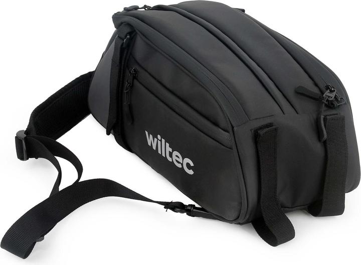 Produktbild Wiltec Gepäckträgertasche schwarz 8l Fahrradtasche Gepäckträger Gepäcktasche (8 l, Gepäckträgertasche)
