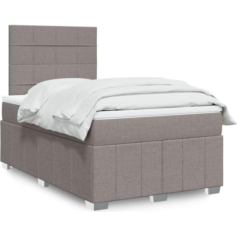VidaXL, Bett, Bo x springbett mit Matratze 120 x 200 cm Stoff (120 x 200 cm)