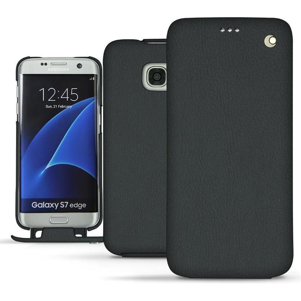 Noreve Lederschutzhülle vertikal (Samsung Galaxy S7 Edge), Smartphone Hülle, Blau