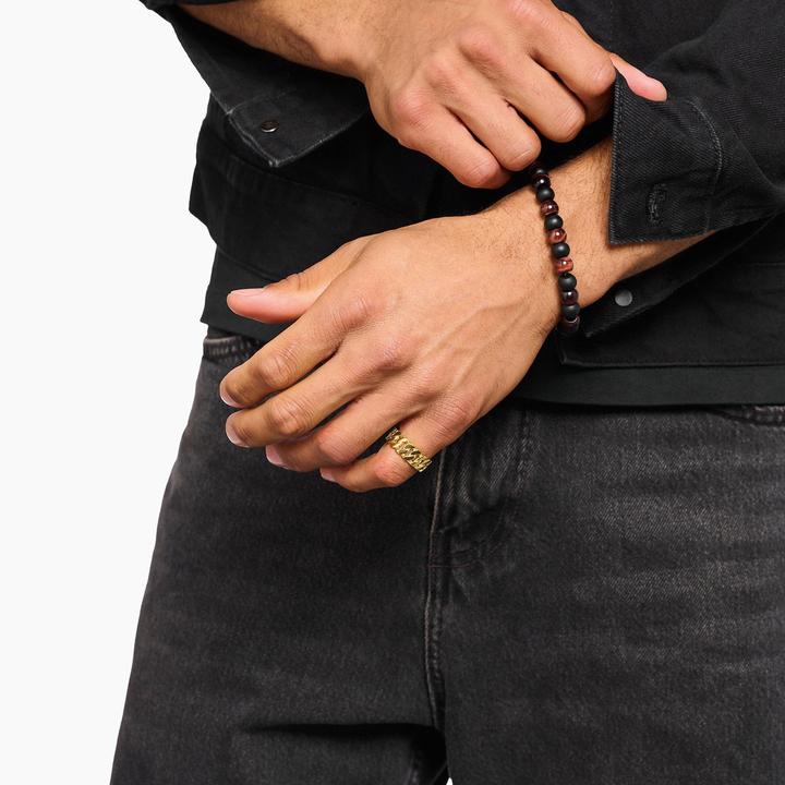 Productafbeelding Thomas Sabo Ring Kettenglieder breit vergoldet (56, Zilver 925)