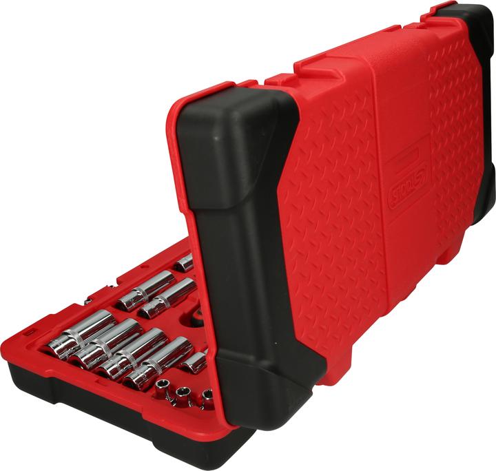Produktbild KS Tools 3/8" CHROMEplus Steckschlüssel-Satz, 66 Teile, Flank Traction (19 mm, 12 mm, 24 mm, 14 mm, 22 mm, 16 mm, 23 mm, 10  mm, 21 mm, 18 mm, 17 mm, 11 mm, 15 mm, 13 mm, 20 mm)