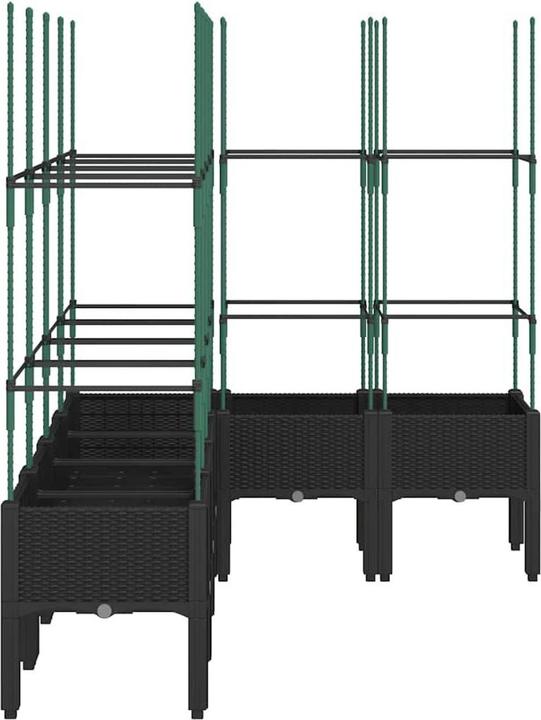 Image du produit vidaXL Bac à plantes avec treillis PP