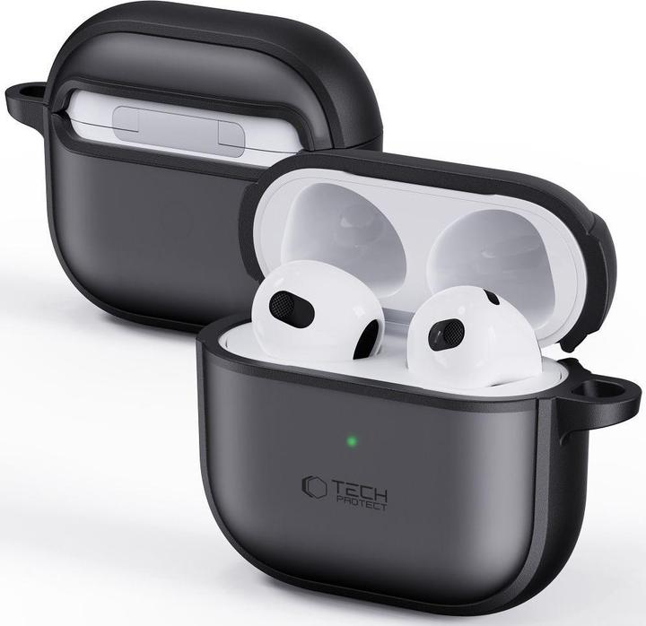 Actual product image Tech-Protect Slim Hook Case for AirPods 4 - Black (Headphone bag)
