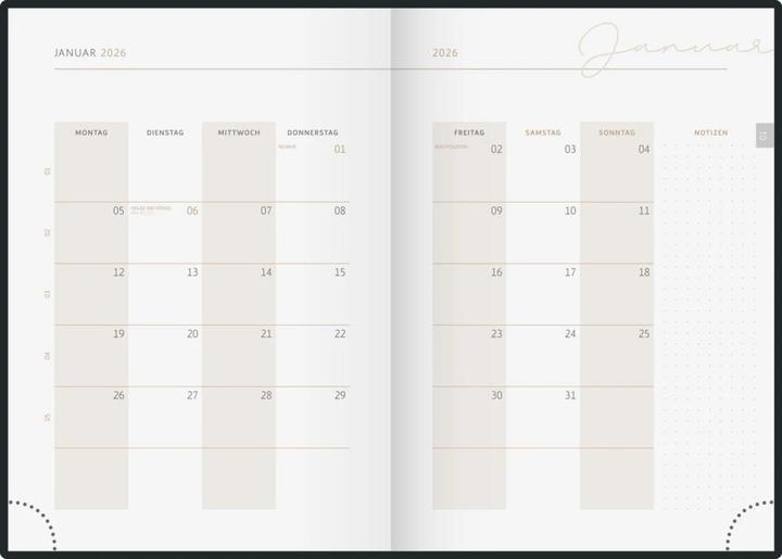 Image du produit Ridoide rido idé Tagesagenda Design Line Watercolor Blume, 2026 (148 x 210 mm, A5, 1 jour / 1 page)