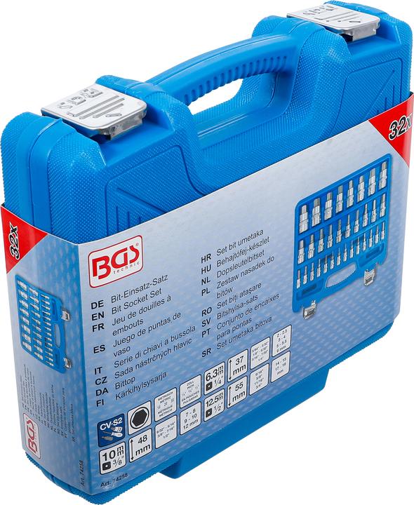 Produktbild BGS Bit-Einsatz-Satz | Antrieb Innenvierkant 6,3 mm (1/4") / 10 mm (3/8") / 12,5 mm (1/2") | Innensechs (Innensechskant)