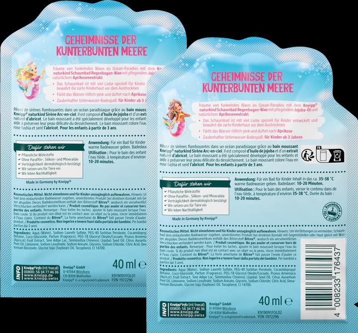 Nutritional values and ingredients Kneipp Naturkind Schaumbad Regenbogen-Nixe (40 ml, Bubble bath)