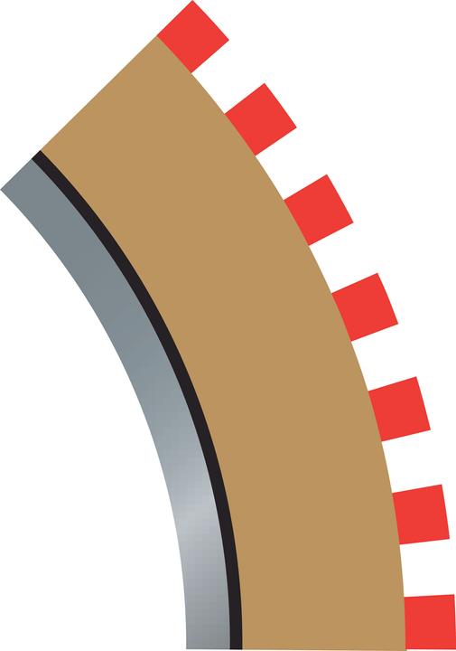 Actual product image Scalextric Borders R2 Outer 4 pieces
