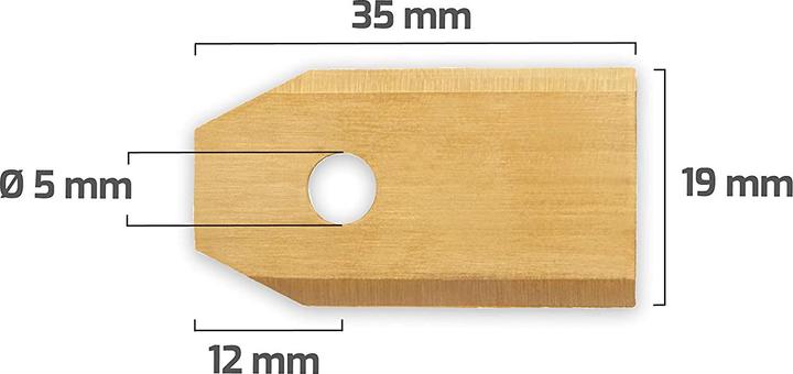 Actual product image Werkstein Ersatz Stahlrasenmäher Klingen Rasentrimmer für Husqvarna / Gardena inkl. Schrauben - 9er Set (Lawn mower, Lawn mower blades + replacement blades garden machinery)