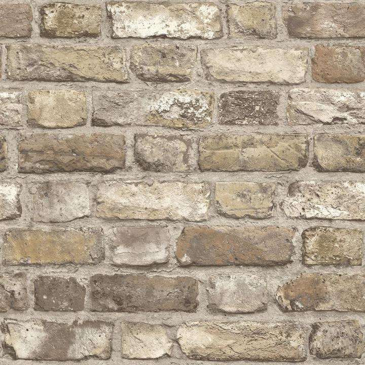 Actual product image Grandeco Brick Effect Vinyl Wallpaper