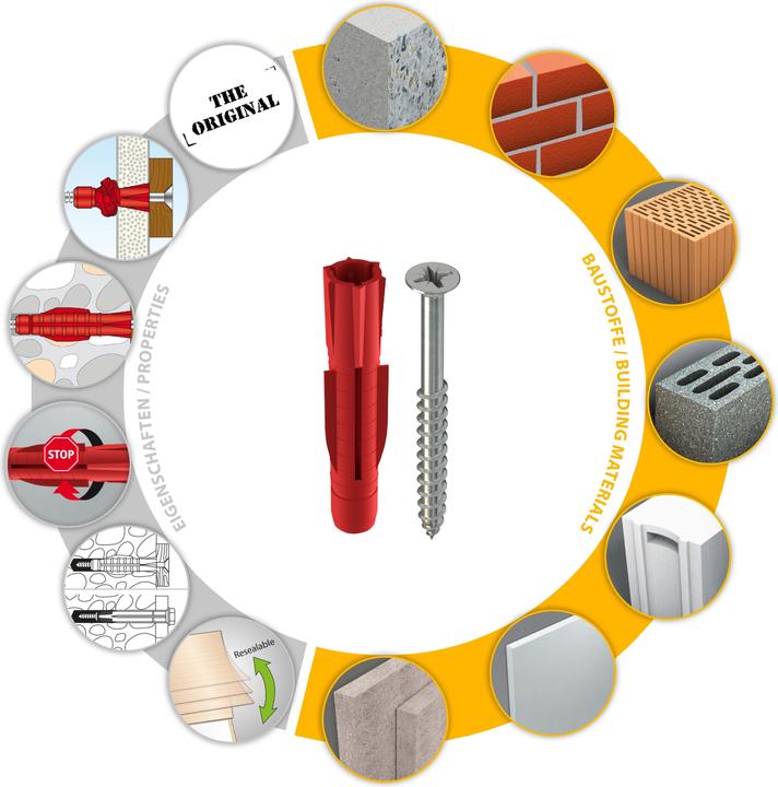 Actual product image Tox Universal plug Tri 6x36 mm with screw (6 pcs.) (6 pcs.)