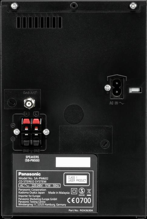 Image du produit Panasonic SC-PM602EG-S (Bluetooth, Lecteur de CD, 2x 20 W)