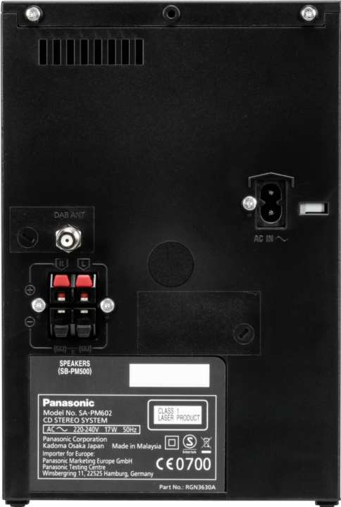 Actual product image Panasonic SC-PM602EG-S (Bluetooth, CD player, 2x 20 W)