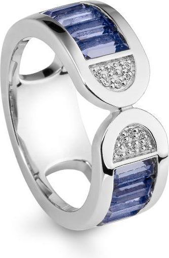 Produktbild Breuning RING - E.IOLIT DUNKEL/Brill. 0,06 Ct. H/si (58, 750/18 K Gold)