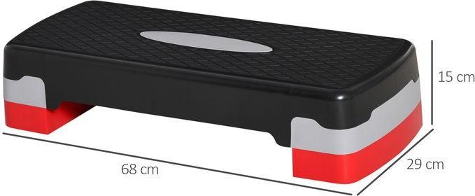 Produktbild Swisshandel24 Steppbrett Aerobic Fitness Heimtrainer Stepper 2-stufig höhenverstellbar(10/20 cm) geeignet Schwarz+