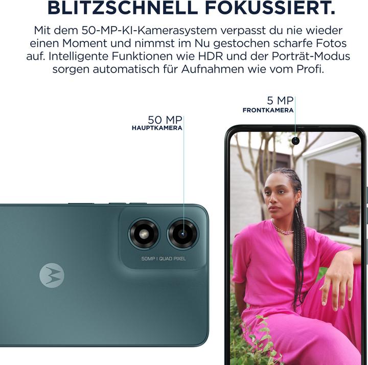 Produktbild Motorola moto g04s (64 GB, Sea Green, 6.60", Dual SIM, 4G)