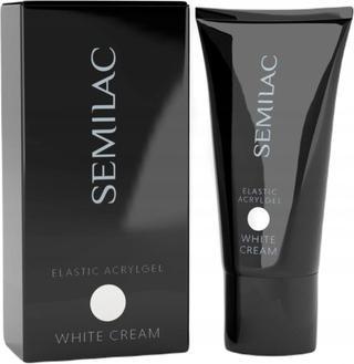 Semilac Acrylgel Double Flex White Cream 30g (Colle à ongles, Blanc)