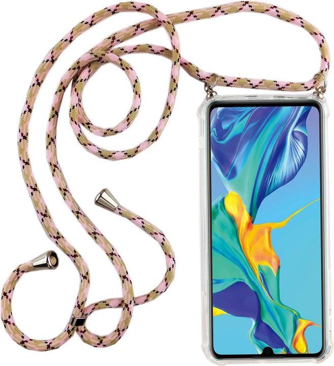 Actual product image König Design Huawei P30 Pro New Editition Mobile Phone Chain Case with Cord Case Pink