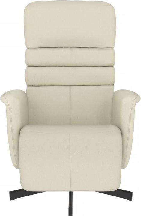 Produktbild vidaXL Relaxsessel mit Fussteil Creme Kunstleder,Farbe