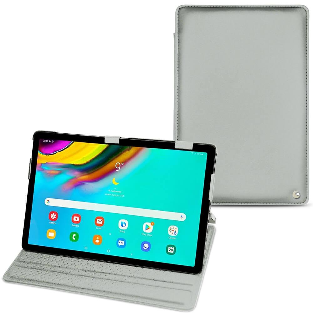 Noreve Lederschutzhülle horizontal (Galaxy Tab S5e), Tablet Hülle, Grau