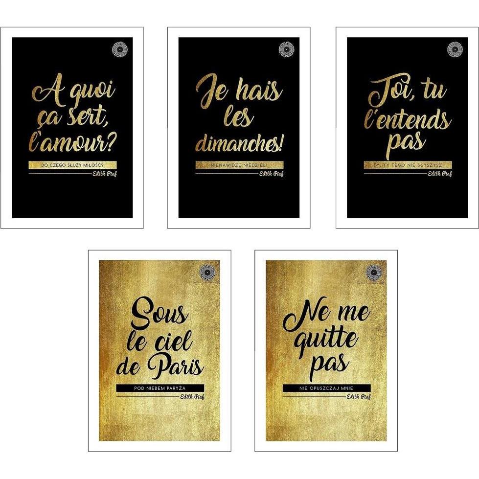 Ziemia Obiecana, Quaderni + Bloc notes, Pažadėta žemė A5/60K Eith Piaf brokatas (10 vnt.) (A5)