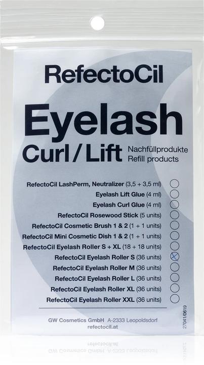 Actual product image Refectocil Eyelash Curl Roller 36 rolls (White)