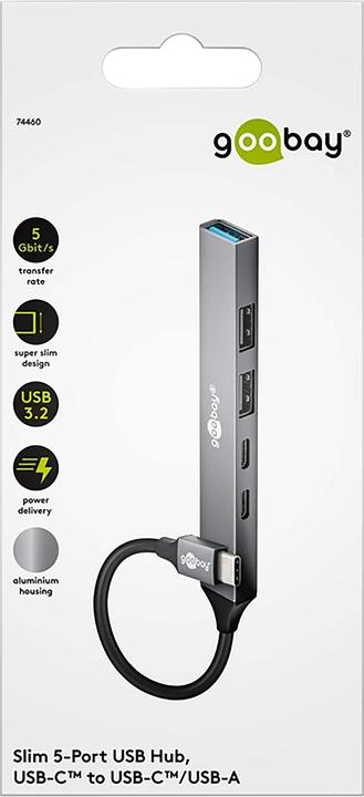 Actual product image Goobay Slim (USB-C, 5 Ports)