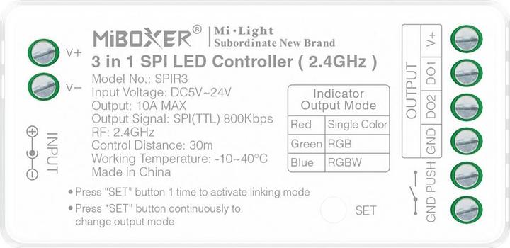 Image du produit Synergy 21 Contrôleur Pixel LED 3 en 1 SPI (2.4GHz) *Milight/Miboxer*.