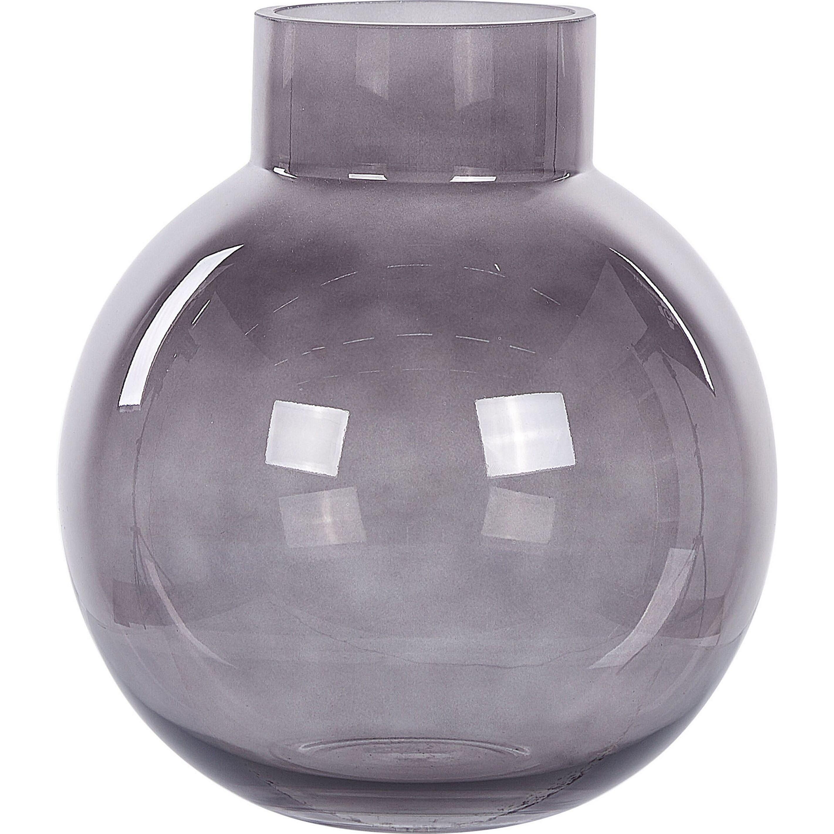 Beliani, Vaas, Bloemenvaas glas grijs 22 cm POLYDROSOS (1x)