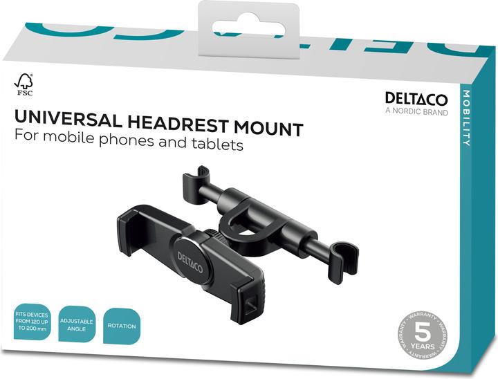 Produktbild Deltaco Kopfsttzen-Halter f. Gerte 120-200mm schwarz