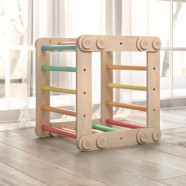 Produktbild Montessori Flexi-Klettergerüst - Set M mit Rutsche - Hell - ® Sport&Gym